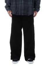 Corduroy Wide Straight Field Pants - Black (N25FC099)