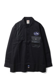 WORK SHIRTS feat.DICKIES / BLACK (252LM-SH03)