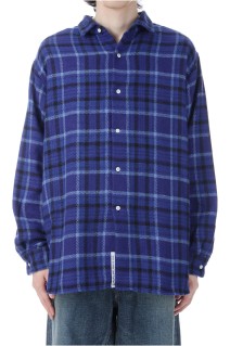 Heavy Flannel Shirt - Navy (S25FG046)