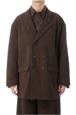 MOLESKIN DOUBLE BREASTED JACKET / BROWN (D25MS-05001)