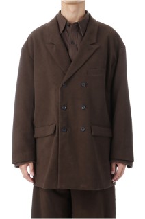 MOLESKIN DOUBLE BREASTED JACKET / BROWN (D25MS-05001)