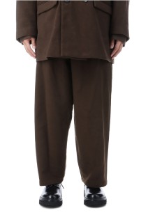 MOLESKIN PLEATED TROUSERS / BROWN (D25MS-04002)