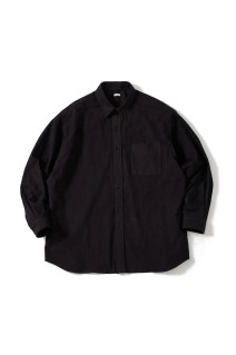 VINTAGE BRUSHED FLANNEL SHIRT / BLACK (D25MS-01001)