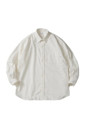 VINTAGE BRUSHED FLANNEL SHIRT / WHITE (D25MS-01001)