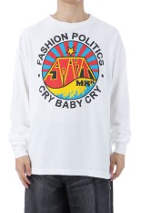 LS TEE / FASHION POLITICS / WHITE (SM-HR1-0000-034)