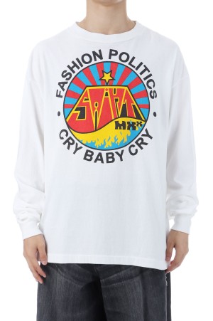 LS TEE / FASHION POLITICS / WHITE (SM-HR1-0000-034)
