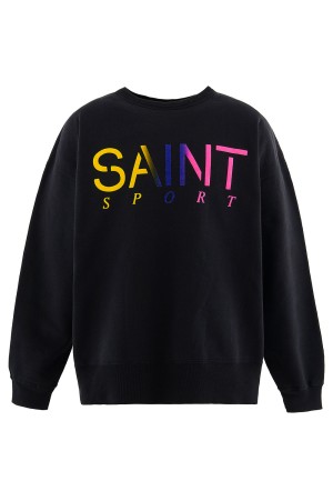 CRW NECK SWEAT / SAINT SPORT / BLK (SM-HR1-0000-044)