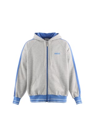 ZIP HOODIE / SIDE LINE / GRAY (SM-HR1-0000-058)