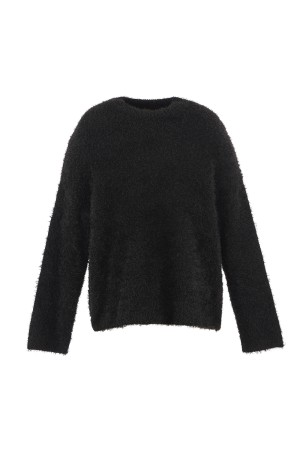 CREW NECK KNIT / GLITTER / BLACK (SM-HR1-0000-068)