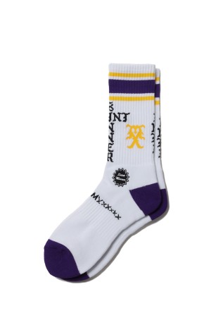 SOCKS / SINNER / WHITE+PURPLE (SM-HR1-0000-110)