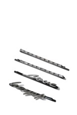 Logo＆hinestone Hair Pins 4 Piece Set - SILVER (hp8024)