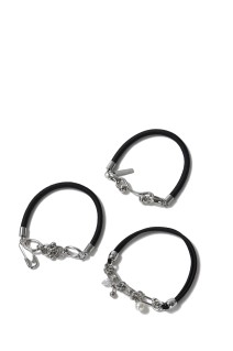 Charms Hair Ties 3 Piece Set - SILVER (hp7924)