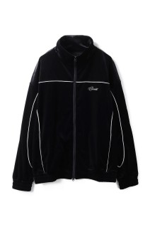 SCRIPT LOGO PIPING VELOUR JACKET / BLACK (BR25AW-C5004)