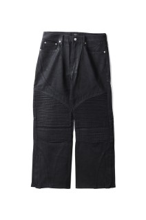 COATING BIKER DENIM PANTS / BLACK (BR25AW-P1007)
