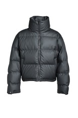 FAUX LEATHER MATTE DOWN JACKET / BLACK (BR25AW-O0015)