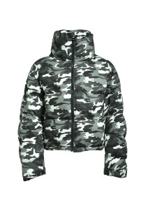 FAUX LEATHER CAMO DOWN JACKET / SNOW CAMO (BR25AW-O0017)