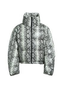 FAUX LEATHER SNAKE DOWN JACKET / GREY SNAKE (BR25AW-O0025)
