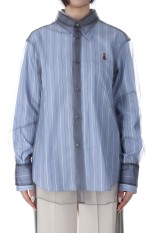 Long Sleeve Tulle Shirt -Blue (CB-25168B)