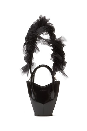 Tulle Handle Bag - Black (CZ-25213)