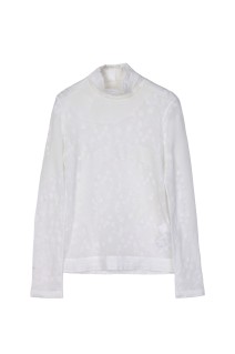 Knitted High Neck Top - WHITE (MM25FW-KN032)