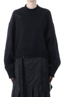 Floral Motif Embroidered Sweatshirts- BLACK (MM25FW-JS071)