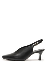 Curved Line Sling Back Heels- BLACK (MM25FW-AC301)