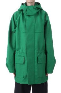 HIGH-DENSITY BONDED COTTON GABARDINE BLOUSON - GREEN (A25AB02CB)