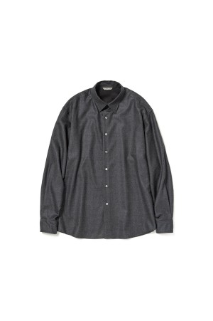 SUPER LIGHT WOOL SHIRT - TOP CHARCOAL (A25AS04OS)