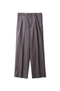 SUPER LIGHT WOOL TWO-TUCK SLACKS - TOP BROWN (A25AP05OS)