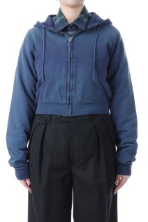 PRODUCT DYED PIMA LIGHT SWEAT ZIP PARKA - LIGHT NAVY (A25AP03MS)