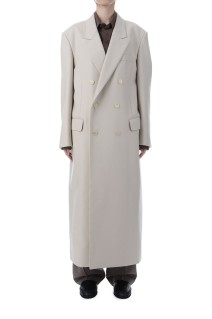 LIGHT MELTON CHESTERFIELD COAT - CREAM BEIGE (A25AC05LM)