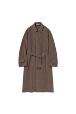 SUPER FINE WOOL MOSSER SOUTIEN COLLAR COAT - TOP BROWN (A25AC04WM)