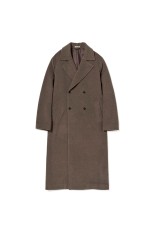 SUPER FINE WOOL MOSSER CHESTERFIELD COAT - TOP BROWN (A25AC05WM)