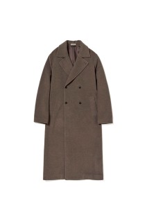 SUPER FINE WOOL MOSSER CHESTERFIELD COAT - TOP BROWN (A25AC05WM)