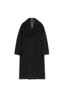 SUPER FINE WOOL MOSSER CHESTERFIELD COAT - BLACK (A25AC05WM)