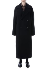 SUPER FINE WOOL MOSSER CHESTERFIELD COAT - BLACK (A25AC05WM)