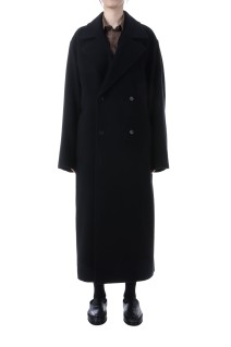 SUPER FINE WOOL MOSSER CHESTERFIELD COAT - BLACK (A25AC05WM)