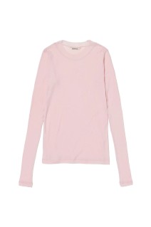 SUPER HIGH GAUGE SHEER RIB L/S TEE - LIGHT PINK (A00T01HF)