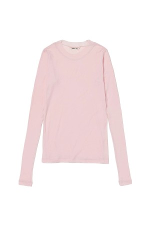 SUPER HIGH GAUGE SHEER RIB L/S TEE - LIGHT PINK (A00T01HF)