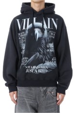 VILLAIN COVER PRINT HOODIE - BLACK (25AW47CS410)
