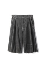 BONE APPLIQUE CORDUROY CROPPED PANTS - GREY (25AW30PT326)