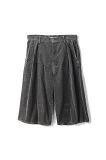 BONE APPLIQUE CORDUROY CROPPED PANTS - GREY (25AW30PT326)