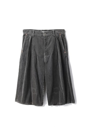 BONE APPLIQUE CORDUROY CROPPED PANTS - GREY (25AW30PT326)