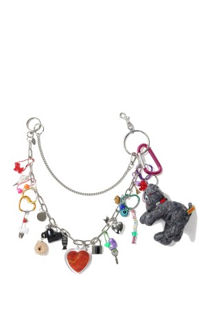 KEY CHAIN WITH DOG DOLL - MULCH (25AW91AC36)