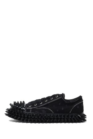 SPIKY CANVAS SNEAKER - BLACK (25AW75FT62)