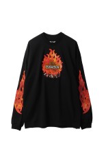 1/F FLUCTUATION LENTICULAR L/S T-SHIRT - BLACK (25AW46CS409)
