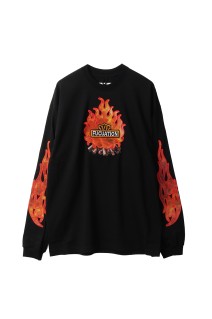 1/F FLUCTUATION LENTICULAR L/S T-SHIRT - BLACK (25AW46CS409)