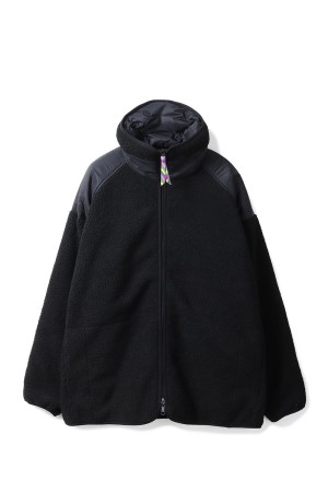 REVERSIBLE FLEECE DOWN JACKET is-ness×TAION - BLACK (25AW_34_1007AWDOWNJK01)