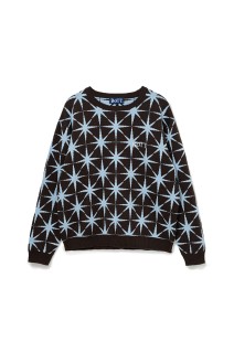 Spakle Jacquard Knit Sweater - Brown