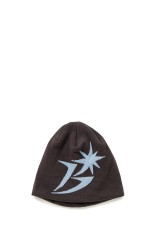 B Logo Skull Cap Beanie - Brown